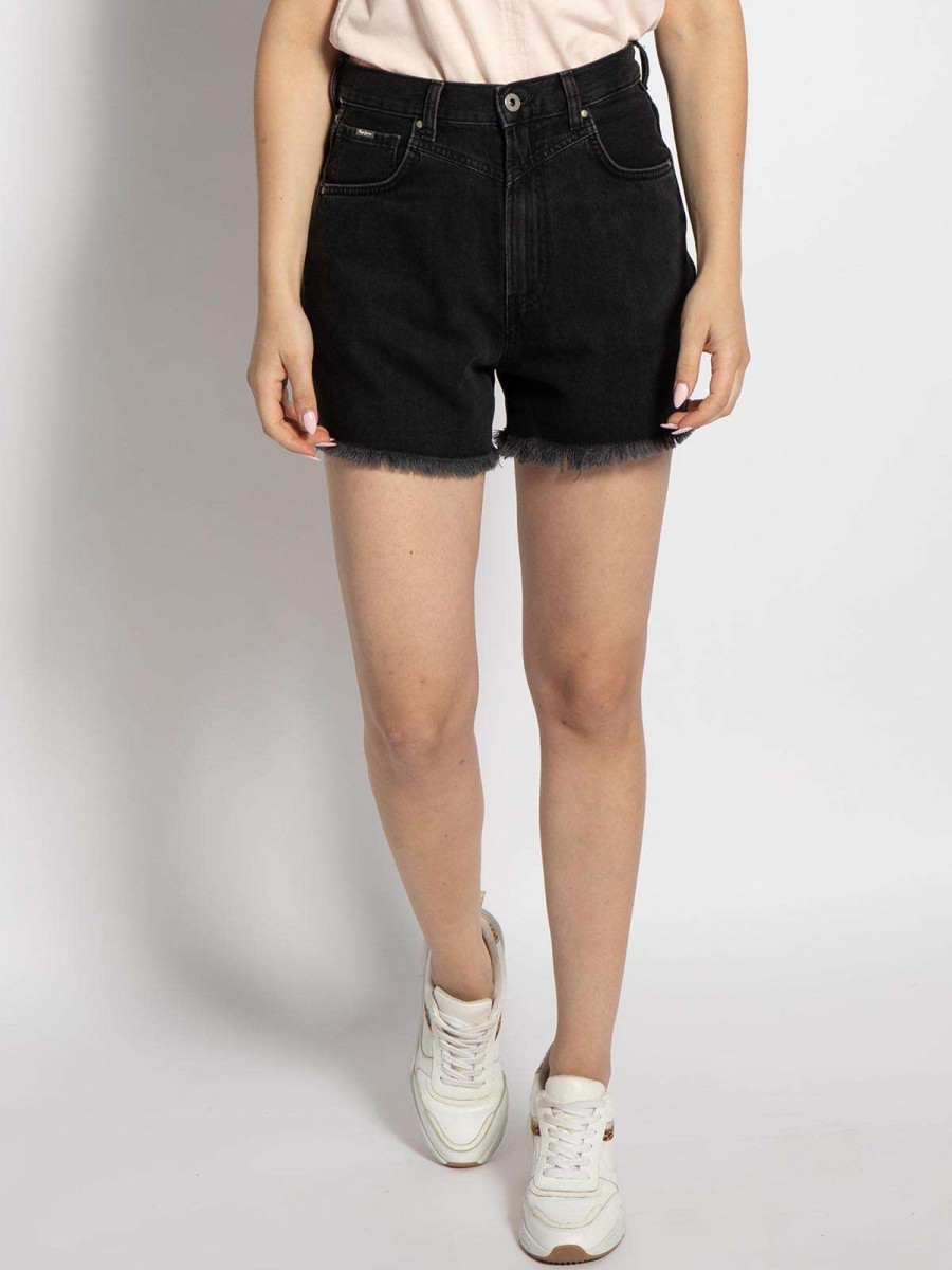 Clothing Pepe Jeans  | Pepe Jeans Denim Shorts, Black